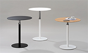 Beistelltisch, höhenverstellbar Ø 55 cm, Höhe 55-75 cm
Tischplatte Massivholz, Eiche natur
Tischsäule/Tellerfuß pulverbeschichtet weiß
Beistelltisch, höhenverstellbar Ø 55 cm, Höhe 55-75 cm
Tischplatte Compact-Schichtstoff schwarz, Kern schwarz
Tischsäule/Tellerfuß pulverbeschichtet schwarz
Beistelltisch, höhenverstellbar Ø 55 cm, Höhe 55-75 cm
Tischplatte Compact-Schichtstoff weiß, Kern weiß
Tischsäule/Tellerfuß pulverbeschichtet weiß