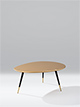 Couchtisch, 87 x 68 cm, Höhe 40 cm
Tischplatte MDF lackiert perlgold, glänzend poliert
Tischbeine pulverbeschichtet schwarz